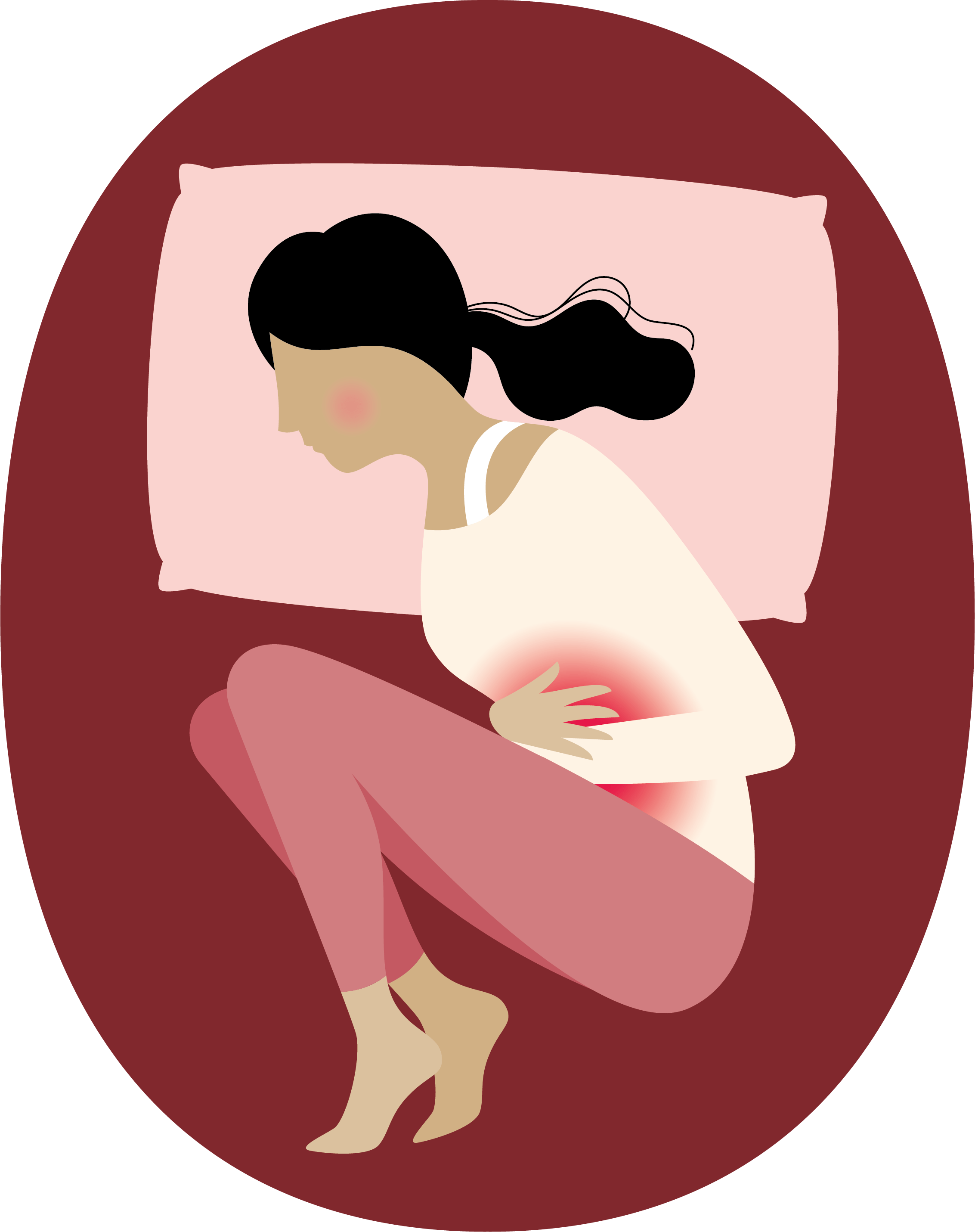 Bild: Kvinna med mensvärk